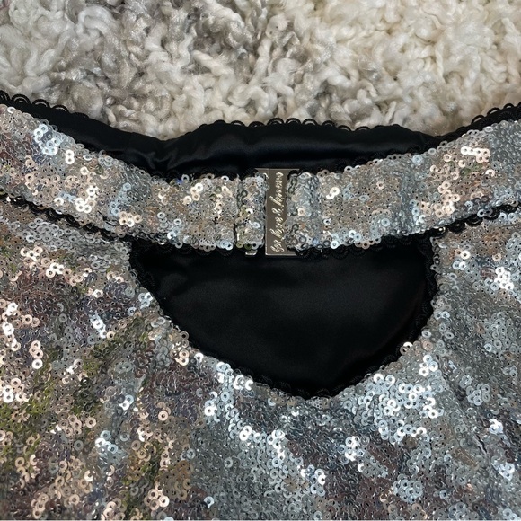 FOR LOVE & LEMONS Silver Sequin High Waisted panty - Picture 9 of 10